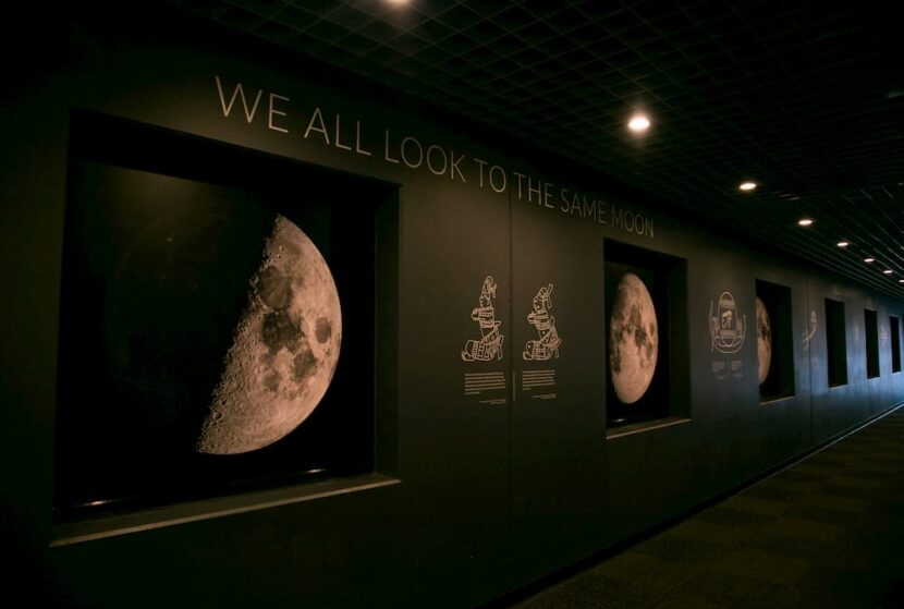 On OMSI exhibit showing phases of the moon